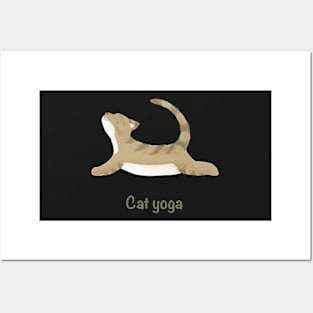 Cat yoga Posters and Art